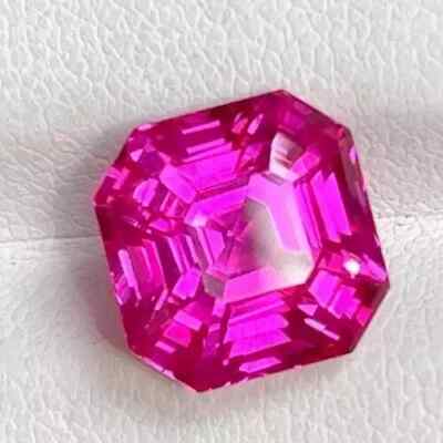 25 Ct Natural Certified Pink Sapphire Asscher Cut Stunning Loose Gemstone