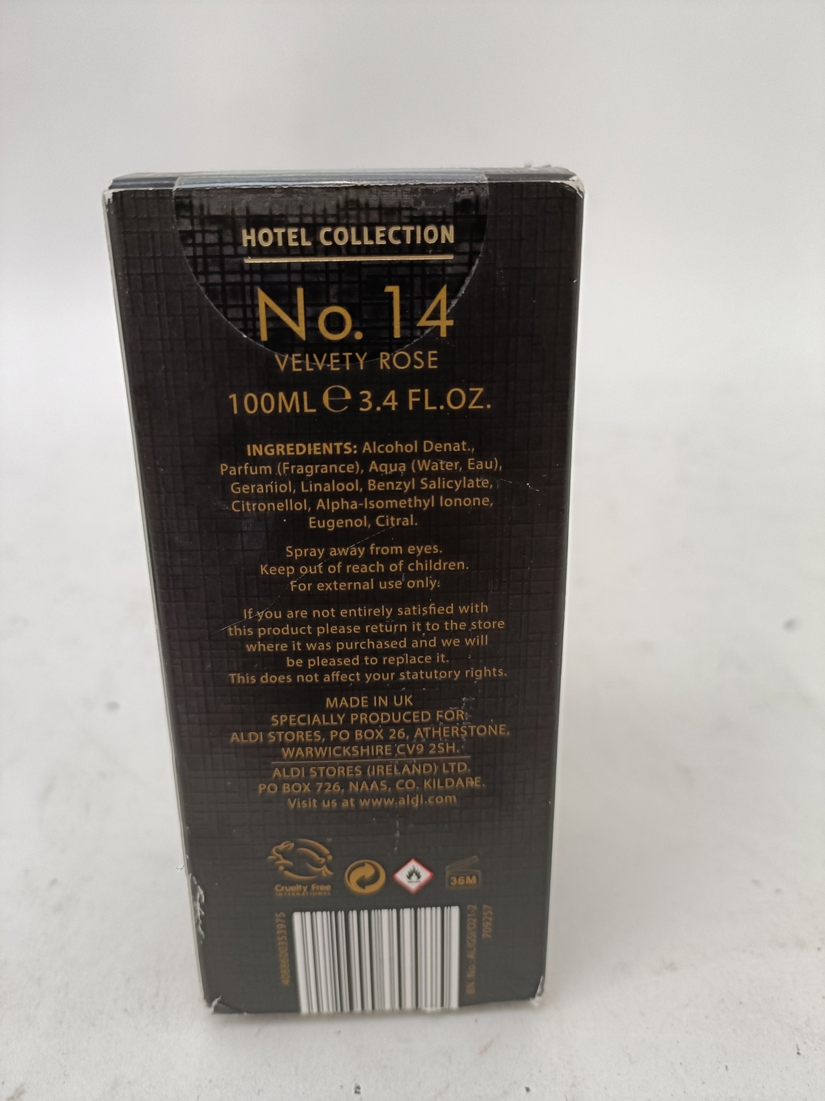 Aldi Hotel Collection No 14 Velvety Rose Women's Perfume 100ml Eau De