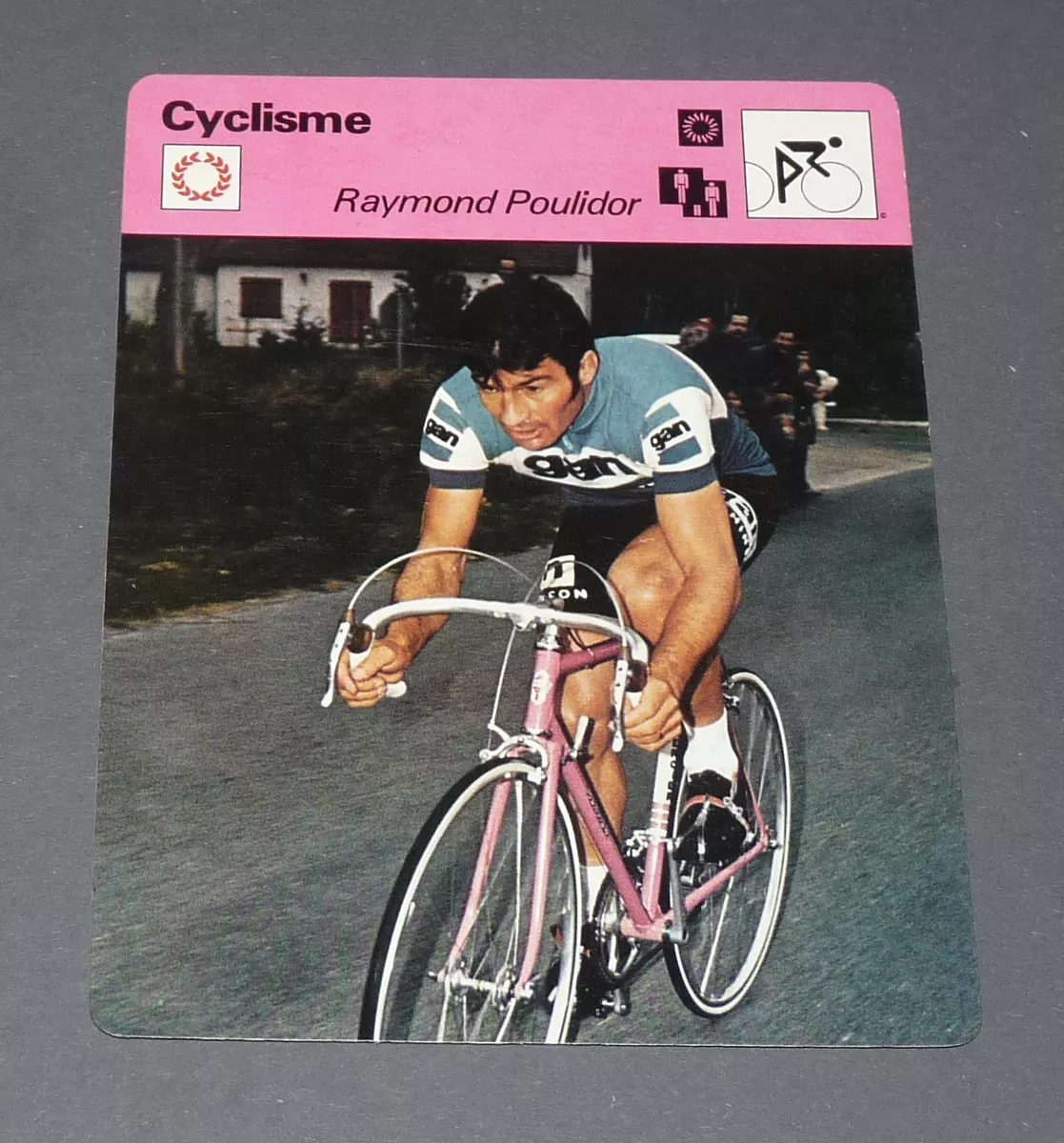 FICHE CYCLISME 1976 RAYMOND POULIDOR GAN MERCIER TOUR WIELRIJDER
