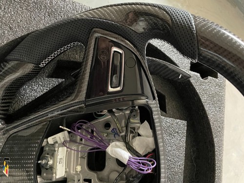 100% Real Carbon Fiber Steering Wheel for Cadillac ATS CTS 13-19 with Paddle - Picture 4 of 8
