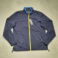 Greyson Trailwolf Windproof Jacket Men Large Navy Blue Full Zip Lightweight Golf