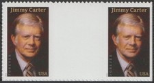 USA Sc. 6043 (F) Jimmy Carter 2025 MNH H pair gutter