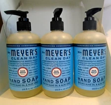 Mrs. Meyer's Clean Day Liquid Hand Soap Rain Water Scent 12.5 fl oz 3-PACK