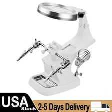 360°Third Hand Soldering Solder Iron Stand Holder Magnifier Helping Station Tool