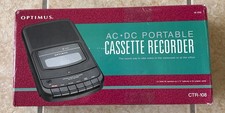 NEW Optimus AC/DC Portable Cassette Recorder CTR-108 School Office Classroom