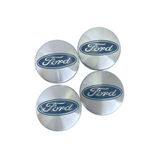 Ford Wheel Center Caps 54mm Blue Silver Hubcaps Set 4 For Focus Fusion Escape Ford Wheel Center Caps 54mm Blue Silver Hubcaps Set 4 For Focus Fusion Escape