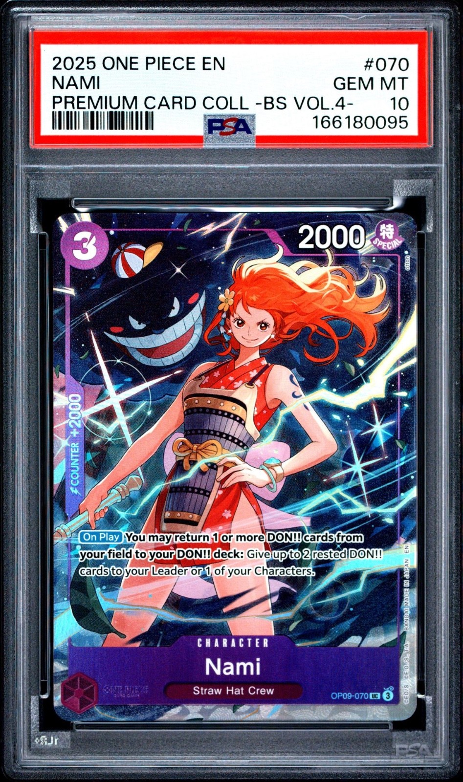 One Piece Nami Premium Card Coll BS Volume 4 OP09-070 PSA 10 Gem Mint