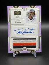 2024 Topps Definitive Collection Torii Hunter Game Used Patch Auto #5/5