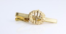 Vtg US Navy Command Ashore Insignia Tie Clip Gold Tone Hilborn Hamburger H-24-N