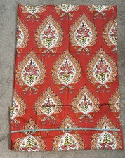 Dena Home Coral Teal Paisley Boho Moroccan Shower Curtain 100 Cotton 70x72