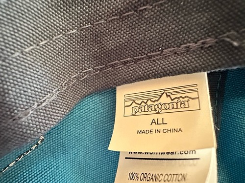 Chapeau de baseball Patagonia homme femme coton bio sergé logo bleu PORTÉ DEUX FOIS - Photo 7/9