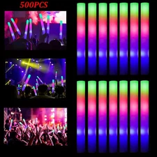 100Pcs LED Light Up Foam Sticks Glow Sticks Party Concert Flash Sticks