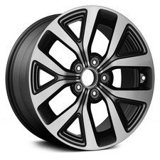 For Kia Sportage 14-15 Alloy Factory Wheel Triple 5-spoke Gloss Black W Machined For Kia Sportage 14-15 Alloy Factory Wheel Triple 5-spoke Gloss Black W Machined