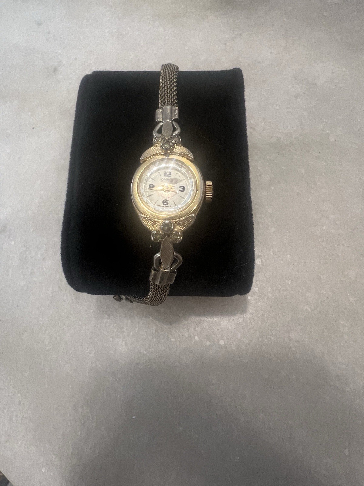 Century Watch 1950s Spinel Mid Wind Facile Band Cocktail Longines Freres Ladies - vintagewatches.pk