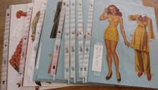Vintage Lot Paper Dolls Movie Stars & Munsing Wear Nice Ephemera Variety