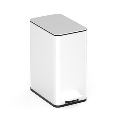 Bathroom Trash Can, 3 Gallon stainless steel, Step Garbage Bin with Soft Close