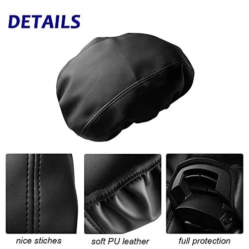 Center Console Armrest Cover for Ford Edge 2015-2025 Black Leather Protector Foto 4 de 4