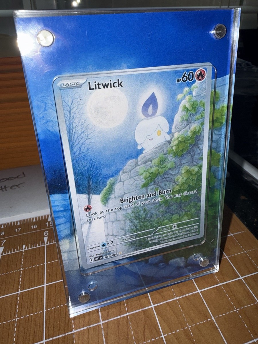Litwick IR 101/086 White Flare Pokemon Magnetic 🧲 Extended Art