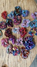 Lot of 22 Multicolor Fabric Scrunchies Set for All Hair Types, Women,