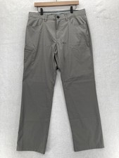 Orvis Trek Hiking Pants Mens 34x30 Gray Stretch Nylon Water Resistant Outdoors