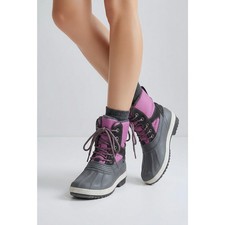 Pajar Girl Elie Snow Boots Waterproof Purple/Gray Size 4