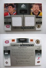 2011-12 SP Game Used Famous Faceoffs  Carey Price Tim Thomas 1/2 fight straps