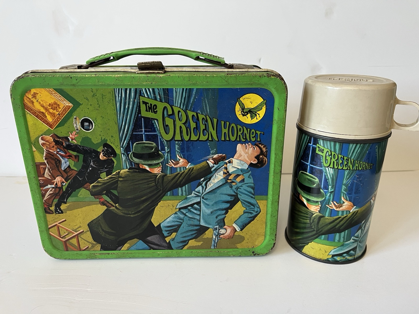 Vintage Green Hornet Lunchbox And Thermos 1967 Solid Set | eBay
