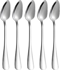 5 PCS Grapefruit Spoons Stainless Steel Grapefruit Spoon Utensil Set Serrated