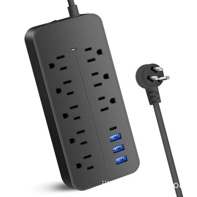 Power Strip US Plug AC Outlets Multitap Electrical Socket Extension Cord USB C