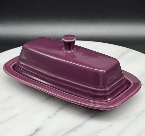 FIESTAWARE 1/4 lb Covered Butter Dish Heather Purple Retired HLC Fiesta USA