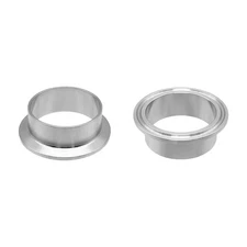 2PCS 2 Inch Tri Clamp Ferrule, 304 Stainless Steel, TC Short Weld, Sanitary