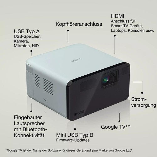Epson EF-21G Mini-TV Laser Beamer 1.000 Lumen - Bild 2 von 11