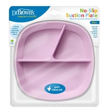 Dr. Brown's NoSlip Divided Suction Plate, Lilac, 1Pack