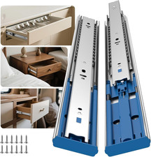 1 Pair Soft Close Drawer Slides 12 Inch Heavy Duty Runners 100Lb Capacity;Smoo