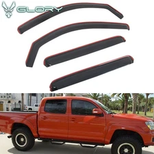 Fits 05-15 Toyota Tacoma Double Cab In Channel Window Visor Rain Guard Deflector