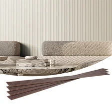 Wood Slat Acoustic Panels 8 PCS 96 x 6 inch for Modern Wall Matte White