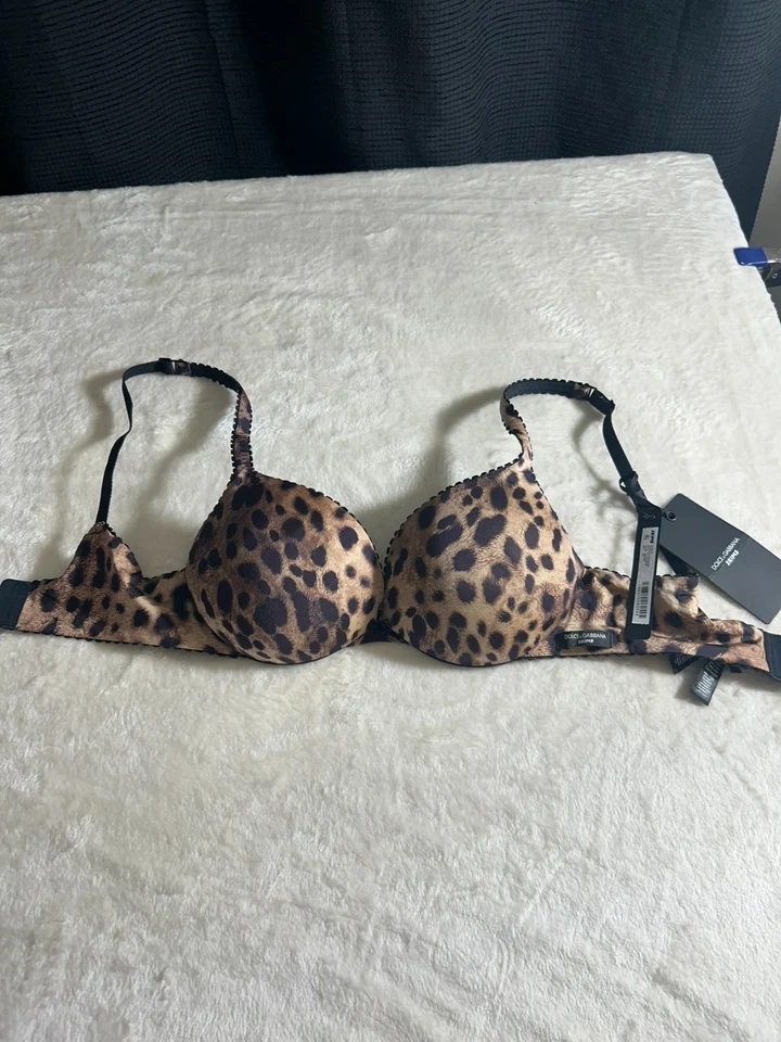 Dolce Gabanna x SKIMS - Sujetador Pushup Lágrima Definitivo - Leopardo Talla 32C Nuevo con Etiquetas Foto 3 de 4
