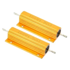 100W 1.5 Ohm Aluminum Shell Resistor Housing Resistor Wirewound Resistors 2pcs