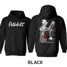 Peterbilt American Flag Hoodie, Classic Big Rig Patriotic Pullover Hoodie