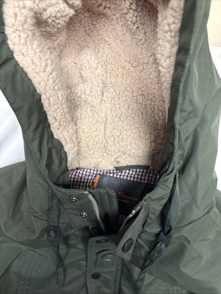 Ben Sherman Mens Winter Coat hooded Army Green Size XL Snorkel - Image 2 of 4