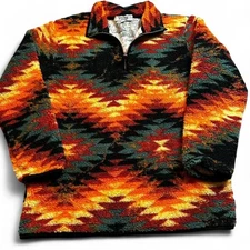 Multicolor southwestern inspired rowdy crowd clothing fleece quarter zip size XL
