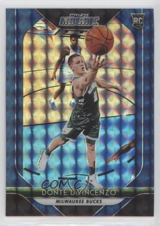2018-19 Panini Prizm Mosaic Blue Donte DiVincenzo #26 Rookie RC 04u1