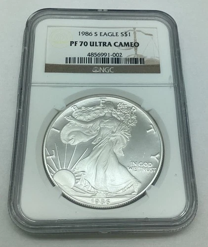 1986 S American Silver Eagle NGC PF 70 Ultra Cameo First Year