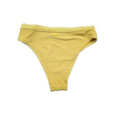Roxy SWIM Women s Haliewa Bandeau Banded High Waist Bottom Yellow Size MEDIUM