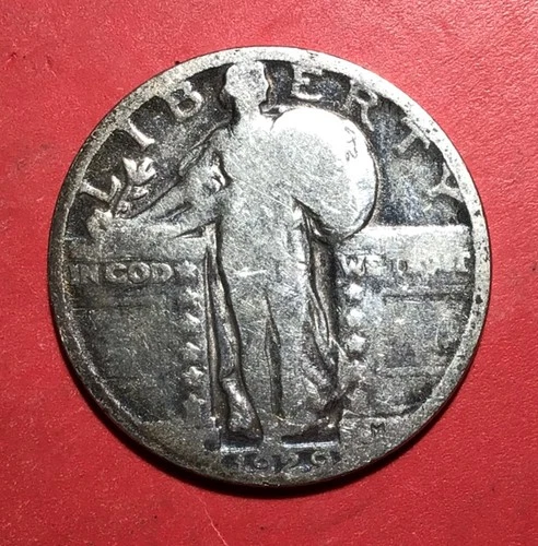 1929 US Standing Liberty SILVER Quarter! "Philadelphia" Mint! Old US Coin!