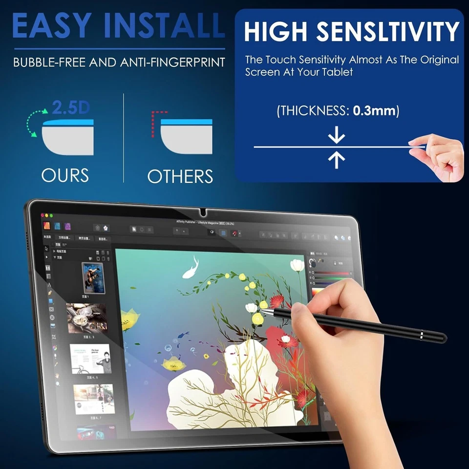2 Pcs Samsung Galaxy Tab S9 FE X510 X516B 11 in Screen Protector Tempered Glass - Image 4 of 4