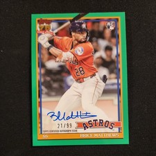 2026 Topps Series 1 Brice Matthews Rookie Auto Green (1991) Astros #'d 21/99