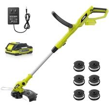 20V Electric Weed Wacker 12-Inch Trimmer and Edger with Auto Line Feed, Cordl...