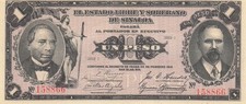 Mexico / San Blas, Sinaloa 1 Peso 22.2.1915  Series D  Circulated Banknote Tx 8