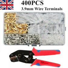 400PCS MOTORCYCLE WIRING 3.9MM HARNESS LOOM BRASS BULLET CONNECTORS ELECTRICAL